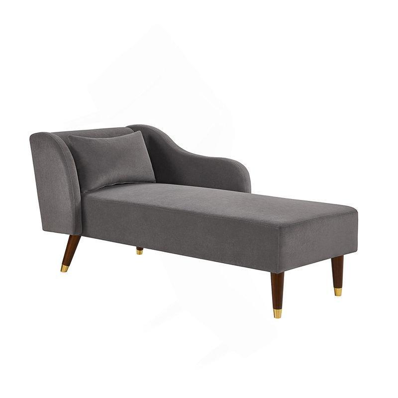 Krem Kadife Gold Detaylı Masif Ahşap Bacaklı Yataklı Josephine Koltuk - 70x149 cm - 190610