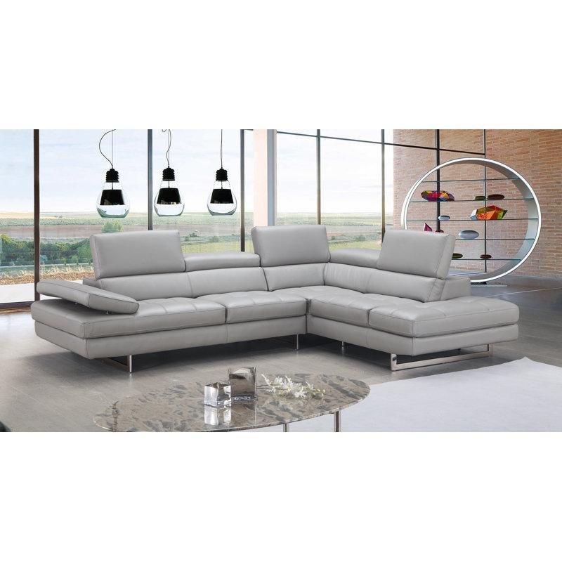 Krem Rengi Hakiki Deri Ayarlanabilir Başlıklı Metal Ayaklı L Köşe Koltuk - 193015