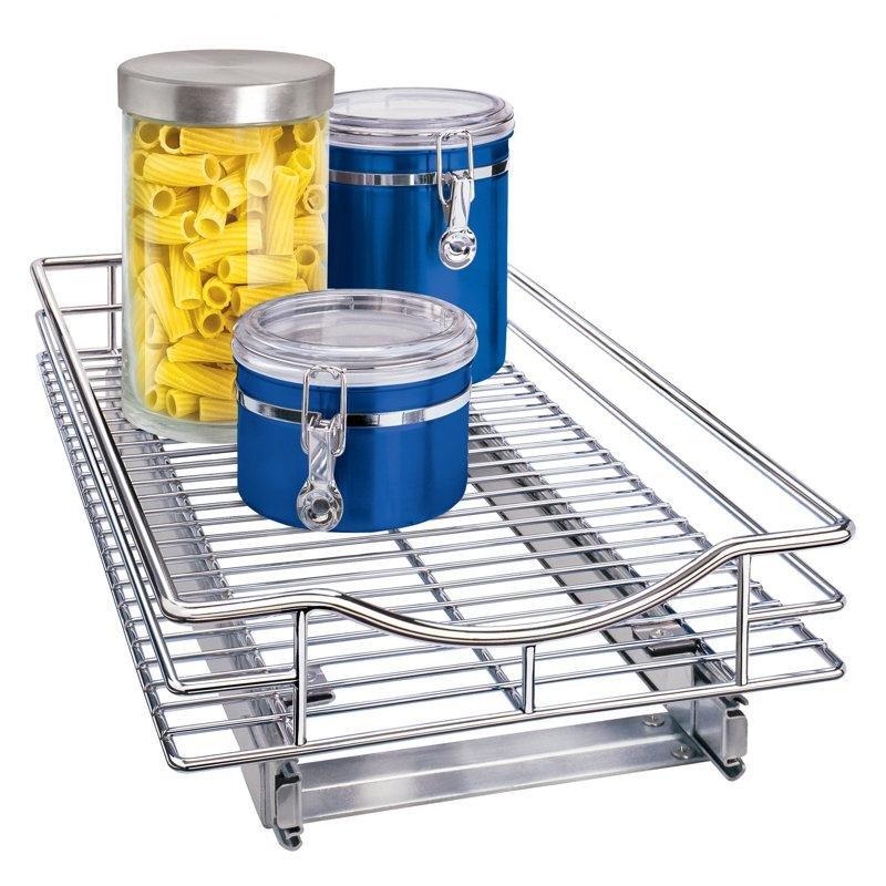 Krom Metal Sürgülü Dolap İçi Raf - 28x54 cm - 183704
