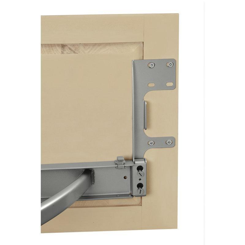 Krom ve Masif Akçaağaç İki Katlı Kavisli Kör Köşe Dolap İçi Raf - 46 cm - 183253