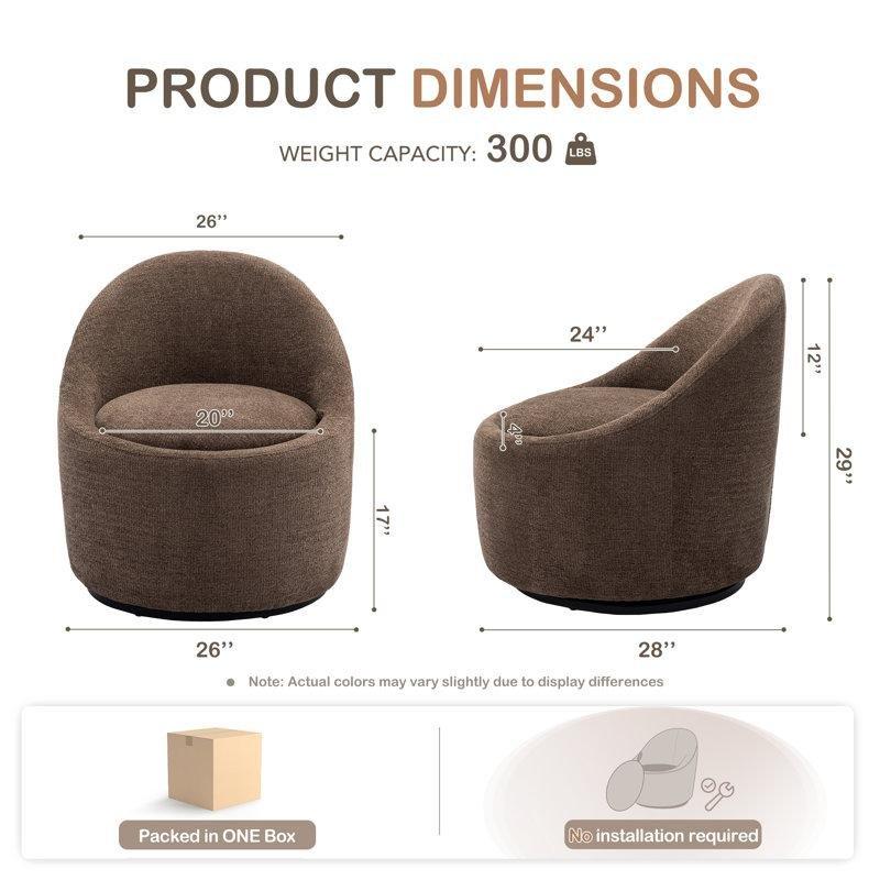 Kumaş Döşemeli Döner Fıçı Tekli Koltuk 2li Set - 204122