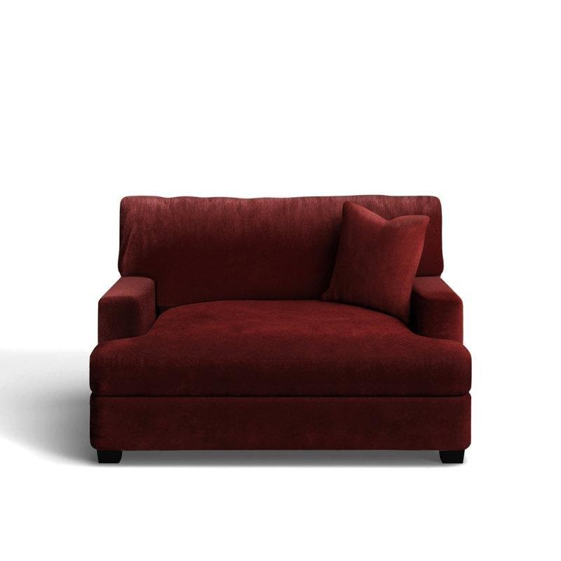 Kumaş Döşemeli Geniş Oturumlu Masif ve Endüstriyel Ahşap Tekli Koltuk - 125 cm - 205055