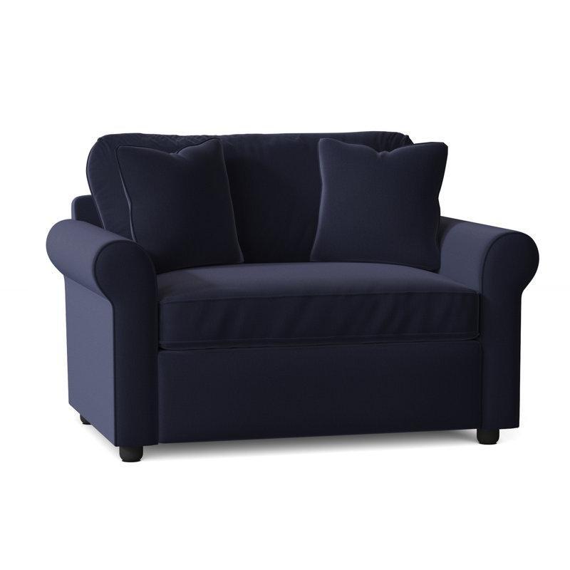 Kumaş Döşemeli Yatak Olan Kıvrımlı Kolçaklı Geniş Tekli Koltuk - 204670