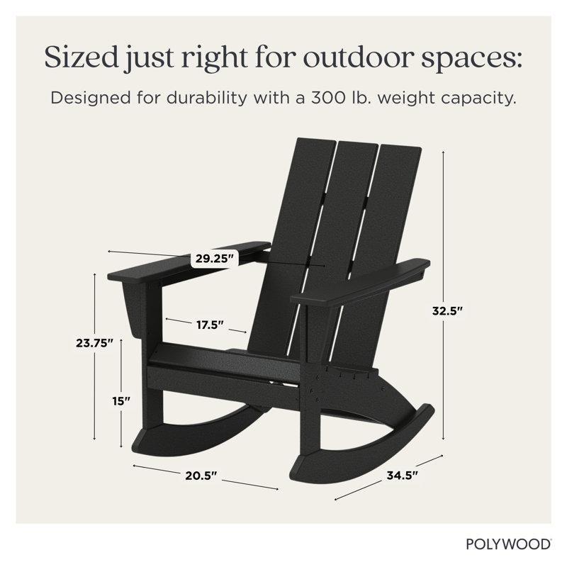 Lacivert Ahşap Modern Adirondack Sallanan Sandalye - 219671