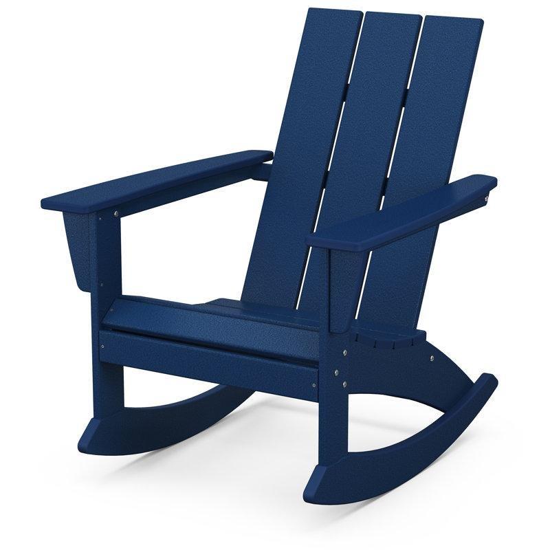 Lacivert Ahşap Modern Adirondack Sallanan Sandalye - 219671 Lacivert Ahşap Modern Adirondack Sallanan Sandalye - 219671