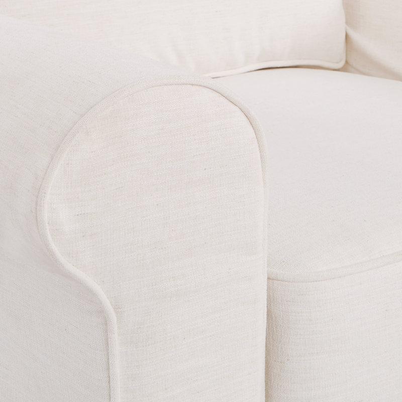 Lacivert Kumaş Yuvarlak Kollu Minderli Tekli Koltuk - 203229