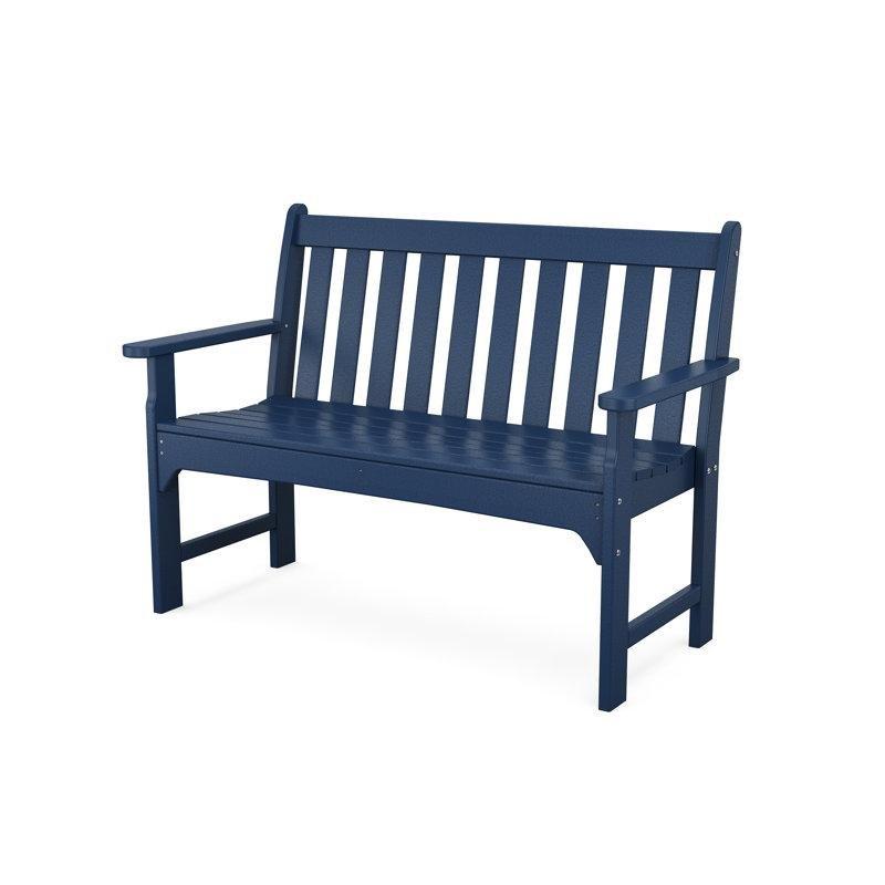 Lacivert Plastik Suya Dayanıklı Bahçe Bankı - 124 cm - 172348