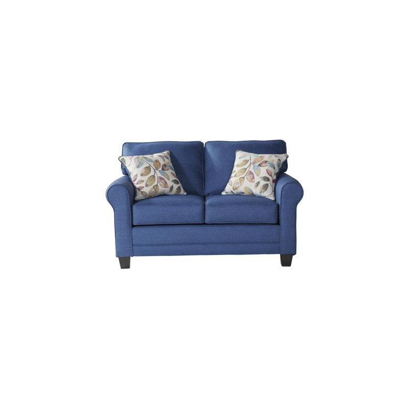 Lacivert Polyester Kıvrımlı Kolçaklı İkili Koltuk - 155 cm - 206786