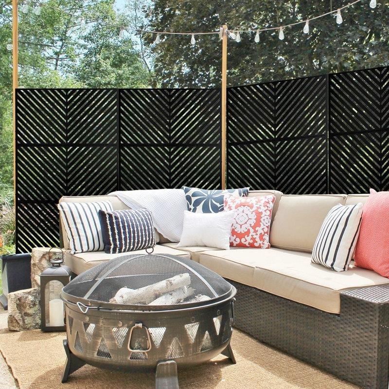 Lazer Kesim Metal Dekoratif Mahremiyet Bahçe Paravanı - 183x120 cm - 172832