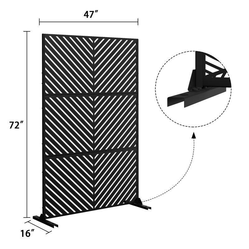 Lazer Kesim Metal Dekoratif Mahremiyet Bahçe Paravanı - 183x120 cm - 172832