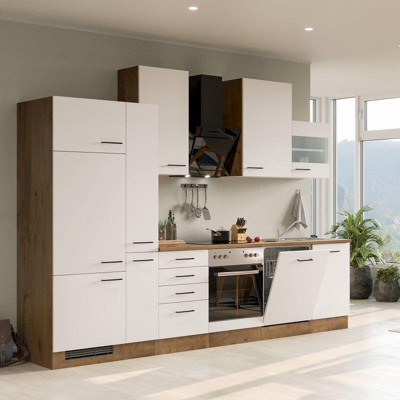 Manolya Beyazı Melamin Kaplama Beyaz Eşyalı ve Evyeli Mutfak Modeli - 310 cm - 185192