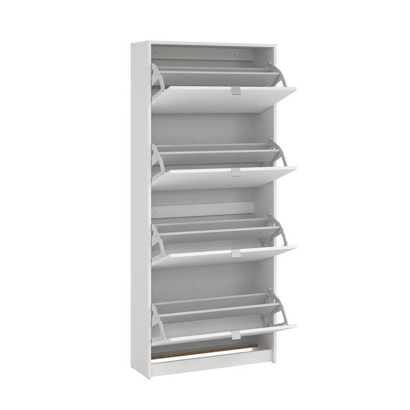 Manyetik Kapaklı Ahşap Düşer Kapak Ayakkabılık - 163x71x25 cm - 229756