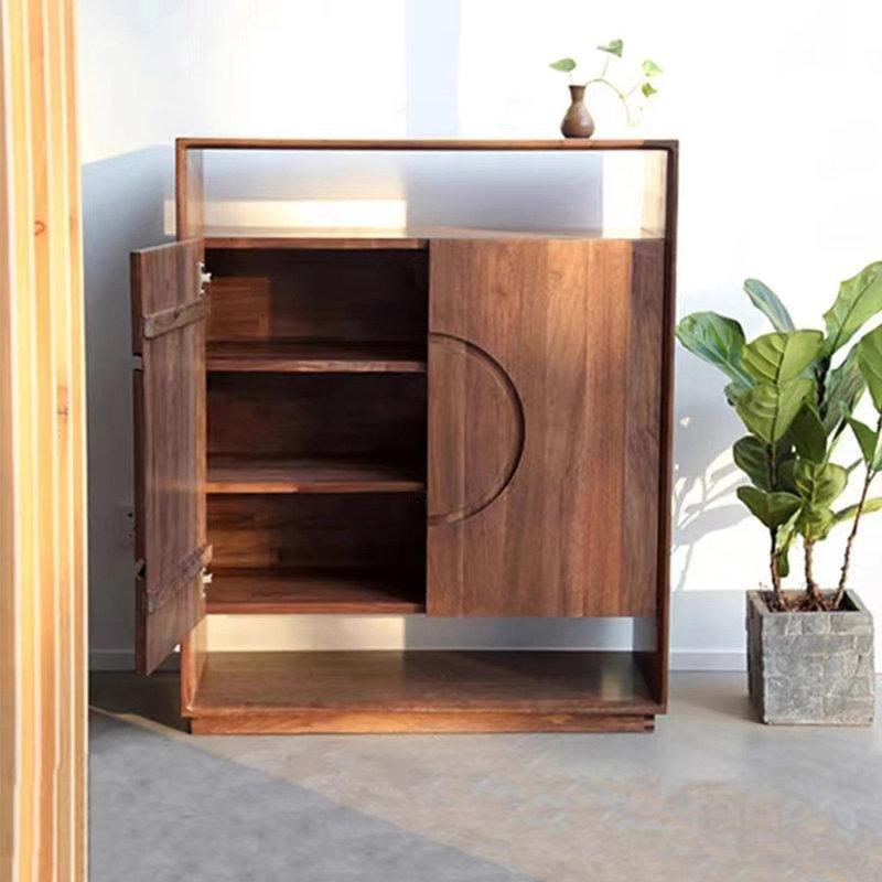 Masif Ahşap 2 Kapaklı Montaj Gerektirmeyen Ayakkabılık - 90x39x111 cm - 228215