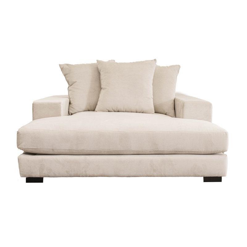 Masif Ahşap Ayaklı Polyester Yastık Sırtlı Geniş Tekli Koltuk - 161 cm - 203767