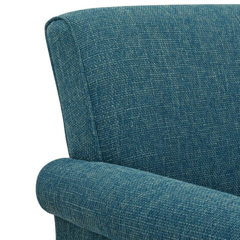 Masif Ahşap Ayaklı Zımba Detaylı Polyester Tekli Koltuk - 87 cm - 204825