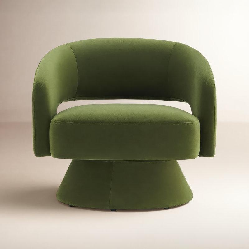 Masif Ahşap İskeletli 360 Derece Döner Varil Tipi Tekli Koltuk - 203700