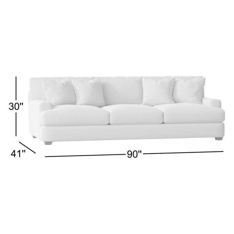 Masif Ahşap İskeletli Düşük Profilli 4 Kırlentli Koltuk - 229 cm - 195737