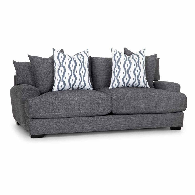 Masif Ahşap İskeletli Polyester Kumaş 4 Parça Minderli Koltuk Takımı - 191045