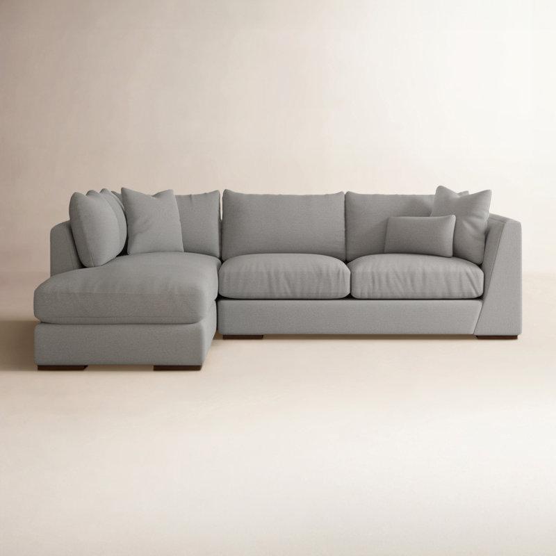 Masif Ahşap İskeletli Şezlonglu 3 Yastıklı L Köşe Koltuk Takımı - 282x227 cm - 194301