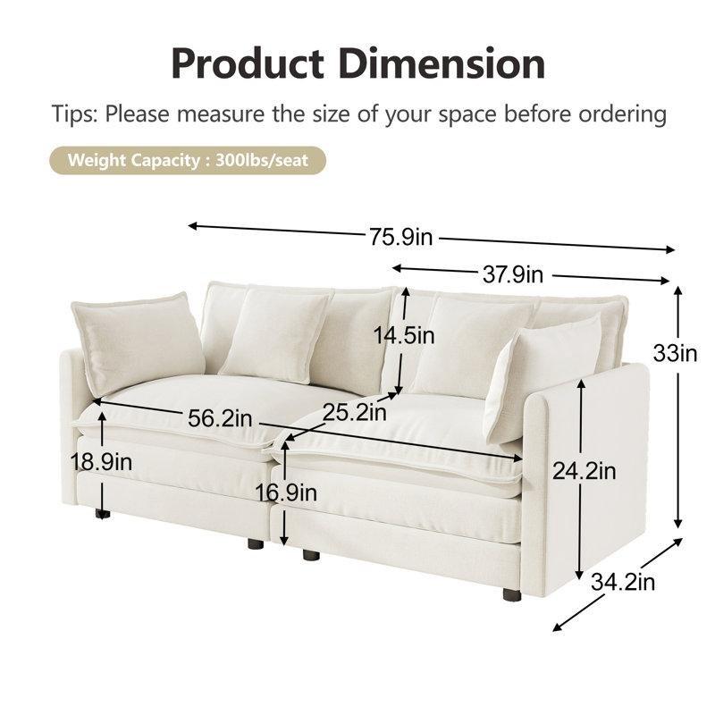 Masif Ahşap İskeletli Şönil Kumaş İkili Koltuk Takımı - 191893