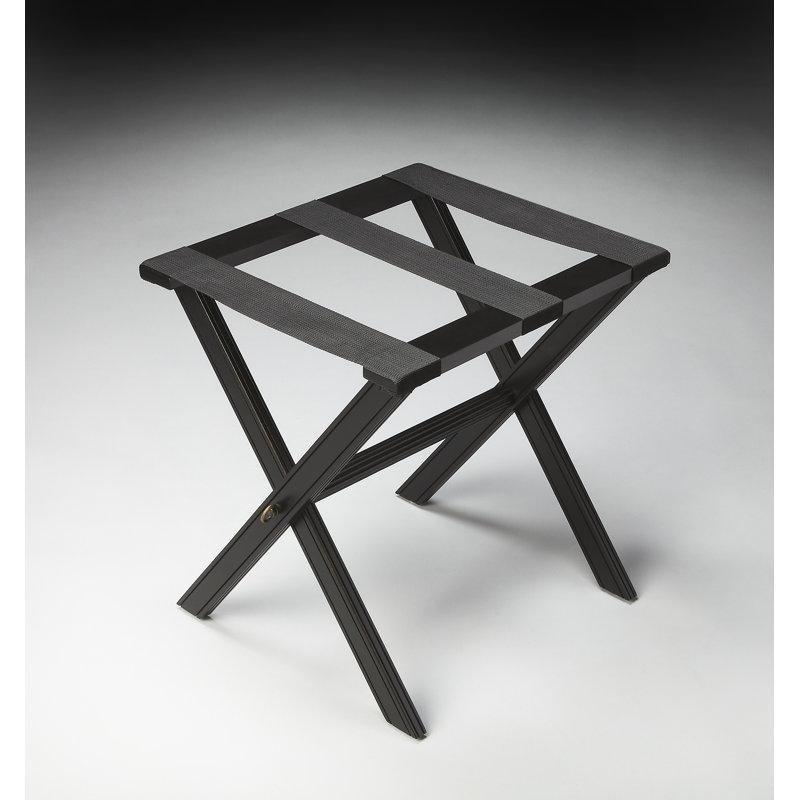 Masif Ahşap Katlanabilir Valiz Sehpası - 65x47x54 cm - 187156