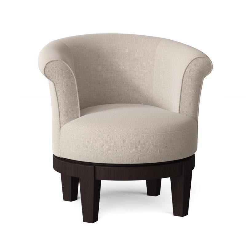 Masif Ahşap Kumaş Döner Fıçı Tasarım Tekli Koltuk - 203903