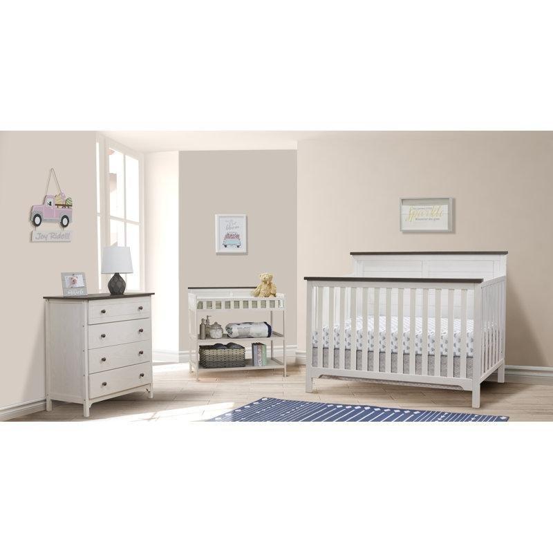 Masif Ahşap ve MDF 4 Parça Dönüştürülebilir Bebek Odası Seti - 181022