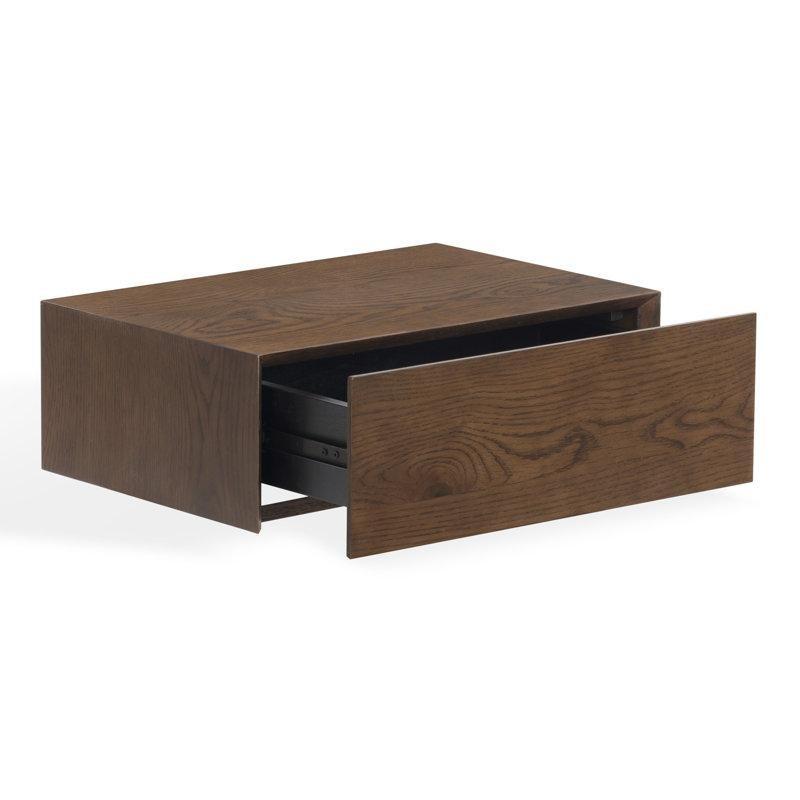 Masif Ahşap ve MDF Tek Çekmeceli Duvara Monte Komodin - 49 cm - 224449