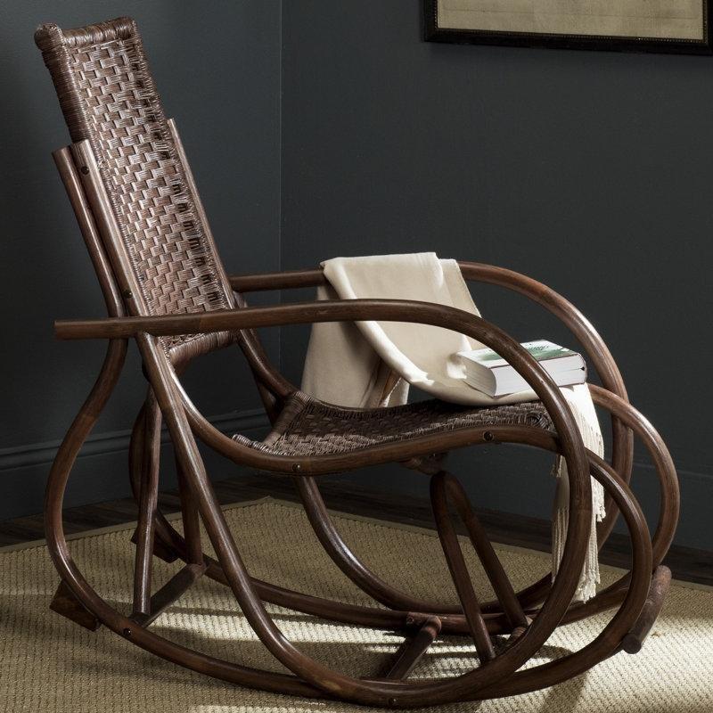 Masif Ahşap ve Rattan Suya Dayanıklı Sallanan Sandalye - 219271