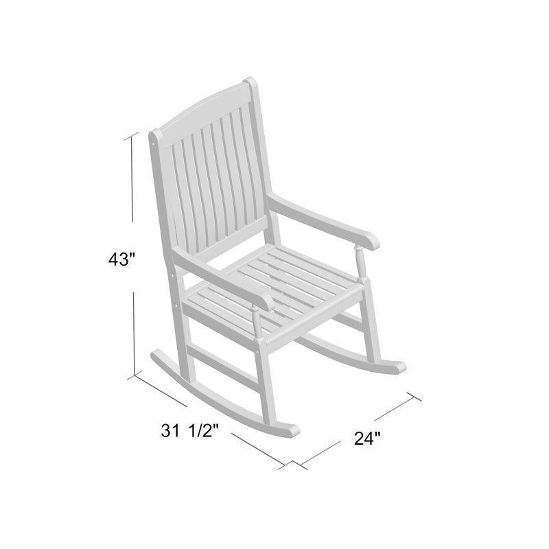 Masif Akasya Ağacı Çıtalı Sırtlıklı Sallanan Sandalye - 219601