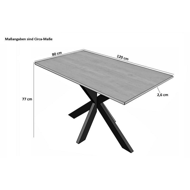 Masif Akasya Ağacı Doğal Kenarlı Örümcek Ayaklı Bohem Yemek Masası - 120x80 cm - 236324