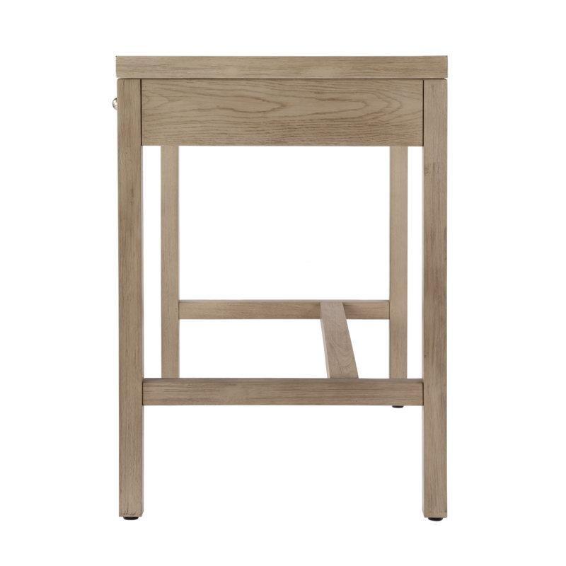 Masif Akasya Ağacı ve MDF 2 Çekmeceli Vintage Çalışma Masası - 102 cm - 234478