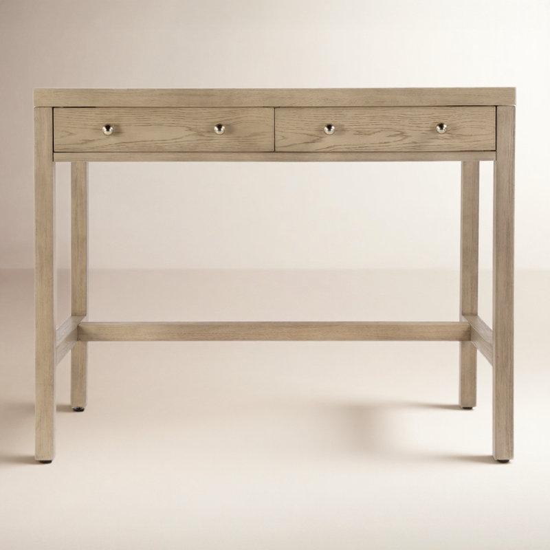 Masif Akasya Ağacı ve MDF 2 Çekmeceli Vintage Çalışma Masası - 102 cm - 234478