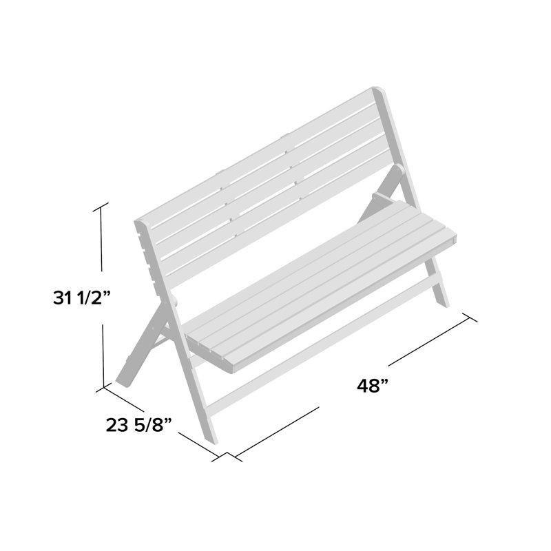 Masif Akasya Ahşap Katlanabilir Latalı Bahçe Bankı - 122 cm - 172203