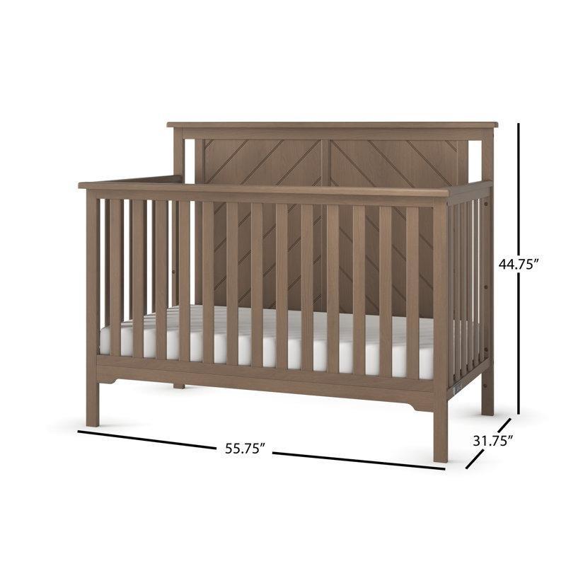 Masif Çam Ahşap 2 Parça Dönüştürülebilir Bebek Odası Takımı 3 Çekmeceli Şifonyerli - 180939