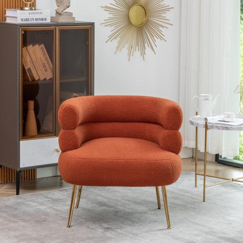 Masif Çam Fıçı Tasarım Kapitoneli Gold Metal Ayaklı Koltuk Takımı - 192072