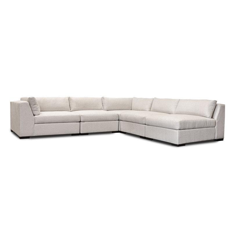 Masif Çam İskeletli Performans Kumaş Derin Oturumlu Modüler L Köşe Koltuk Takımı - 346x315 cm - 193988