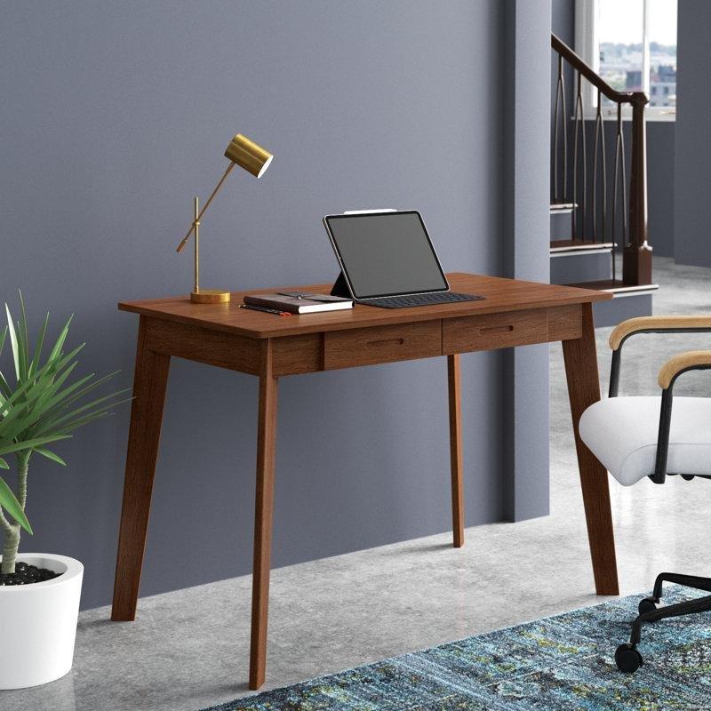 Masif Çam ve MDF 2 Çekmeceli Vintage Çalışma Masası - 100x56 cm - 234718