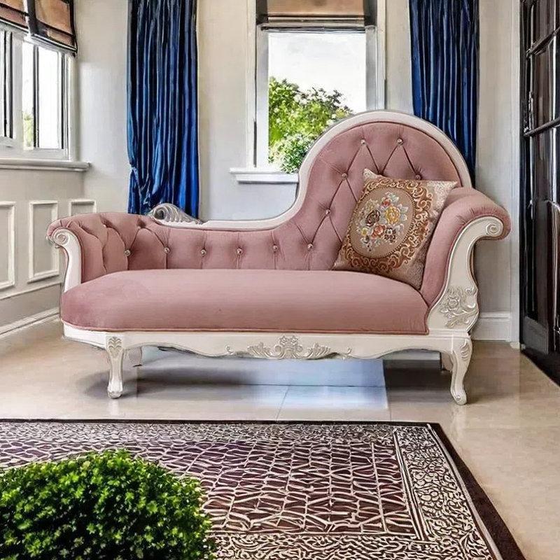 Masif Huş Ağacı 3D Oymalı Kristal Düğmeli Josephine Koltuk - 195x78x120 cm - 189989