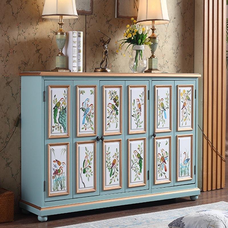 Masif Huş Ağacı Kapaklı 32 Çift Kapasiteli Ayakkabılık Dolabı - 161x41 cm - 227072