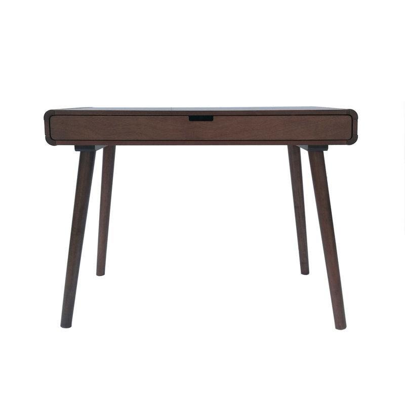 Masif Kauçuk Ağacı Ayaklı Çekmeceli Vintage Çalışma Masası - 103x61 cm - 234525