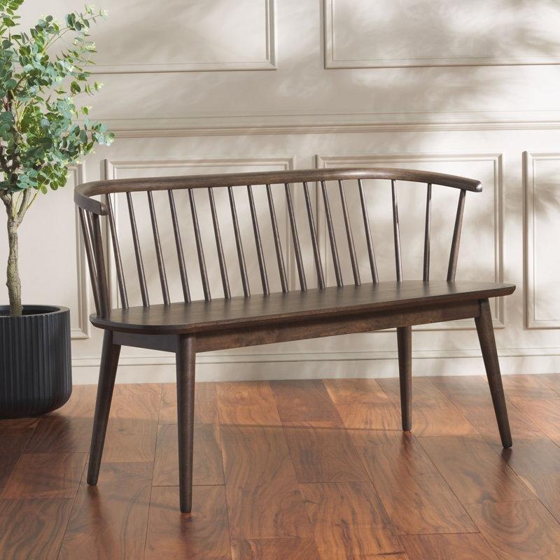 Masif Kauçuk Ağacı Sırtlı Oturma Altı Depolamalı Bench - 134 cm - 164668