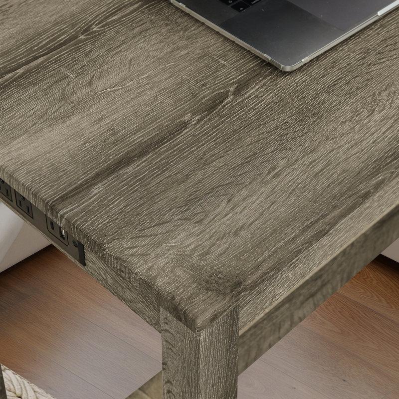 Masif Kauçuk Ağacı ve MDF Prizli USB Şarjlı 3 Tabureli Koltuk Arkası Dresuar - 150 cm - 217600