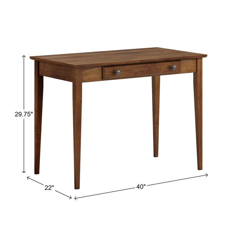Masif Kızılağaç Tek Çekmeceli Vintage Çalışma Masası - 102x56 cm - 234457