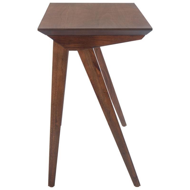 Masif Maun Ağacı Asimetrik V Ayaklı Vintage Çalışma Masası - 107x51 cm - 234424