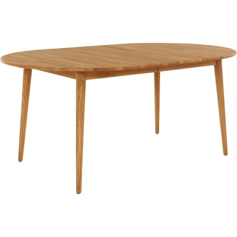 Masif Meşe Büyüyebilen Oval İskandinav Bohem Yemek Masası - 170-210 cm - 235276