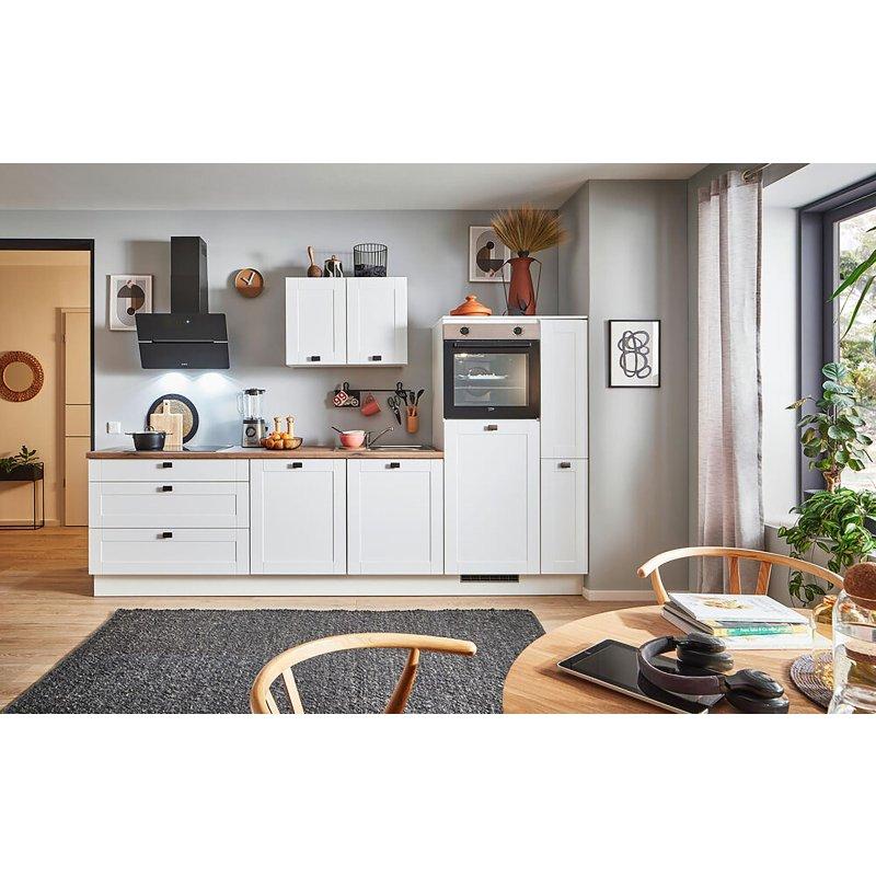 Mat Beyaz Sunta Kiler Dolaplı Beyaz Eşyalı Hazır Mutfak - 310 cm - 184994