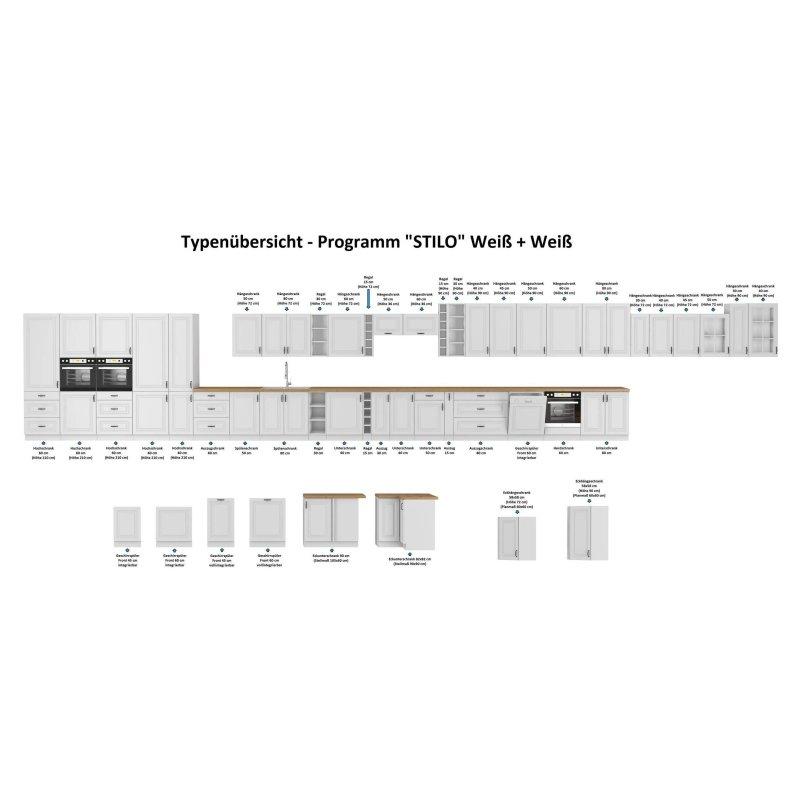 Mat Beyaz ve Meşe MDF Country Tarzı Frenli Kapaklı Mutfak Modeli - 250 cm - 185111