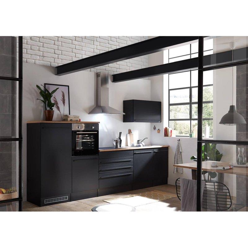 Mat Siyah MDF Ada Mutfak Takımı - 320 cm - 185810