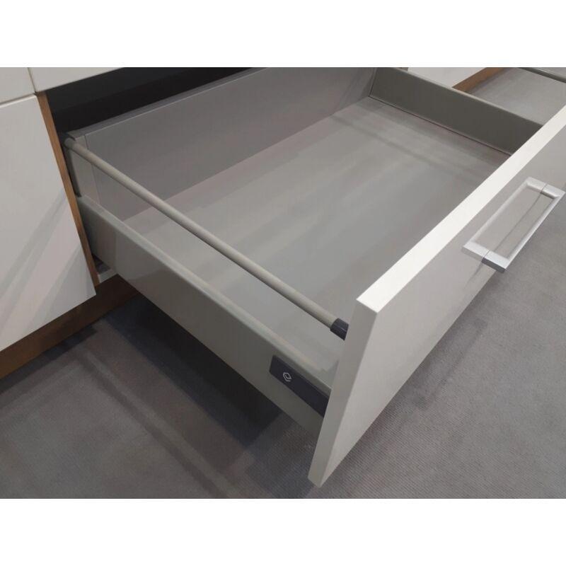Mat Siyah ve Bej Frenli Menteşeli Laminat Mutfak Modeli - 260 cm - 186005